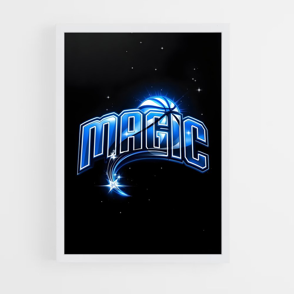 Poster Magic in Blue – affiche Basketball (vue 3)